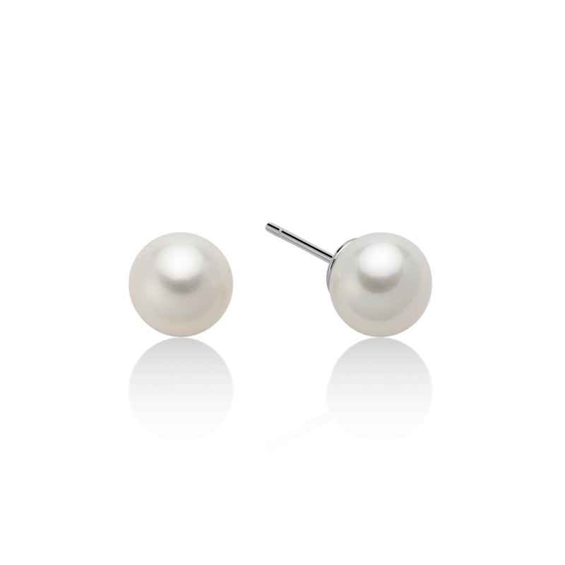 ORECCHINI PERLE 8-8,5MM ORO BIANCO DONNA MILUNA LE PERLE