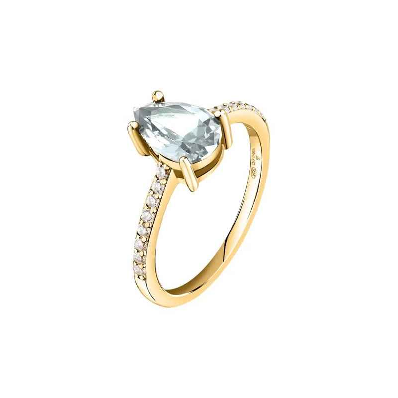 ANELLO TESORI DORATO ZIRCONE BIANCO MIS.16 DONNA MORELLATO 
