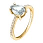ANELLO TESORI DORATO ZIRCONE BIANCO MIS.16 DONNA MORELLATO 
