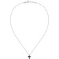 COLLANA PENDENTE CROCE E ZIRCONI NERI UOMO MORELLATO 