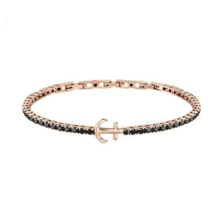 BRACCIALE TENNIS ZIRCONI NERI CON ANCORA UOMO MORELLATO  SATT04 MORELLATO