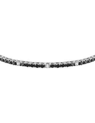 BRACCIALE TENNIS ZIRCONI NERI E BIANCHI UOMO MORELLATO 