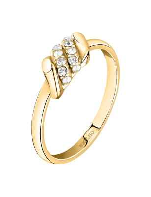 ANELLO TORCHON ACCIAIO DORATO E CRISTALLI DONNA MORELLATO  SAWZ13014 MORELLATO