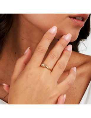 ANELLO TORCHON ACCIAIO DORATO E CRISTALLI DONNA MORELLATO  SAWZ13014 MORELLATO