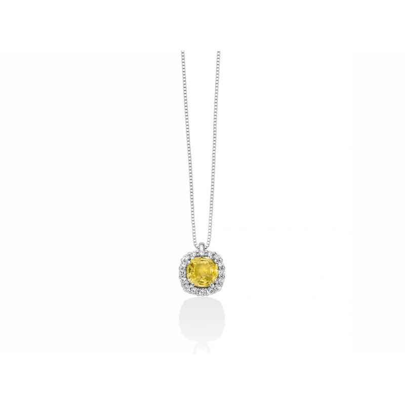 COLLANA ZAFFIRO GIALLO PREMIUM GEMME DONNA MILUNA COLLANA ZAFFIRO GIALLO PREMIUM GEMME DONNA MILUNA