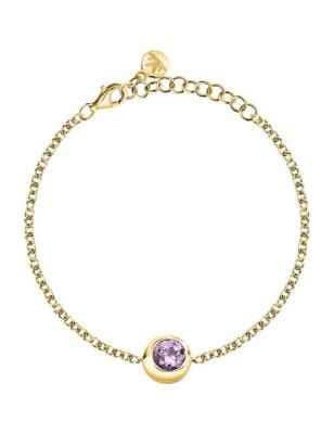 BRACCIALE TESORI ETERNI DORATO AMETISTA VIOLA DONNA MORELLATO  SAXN09 MORELLATO
