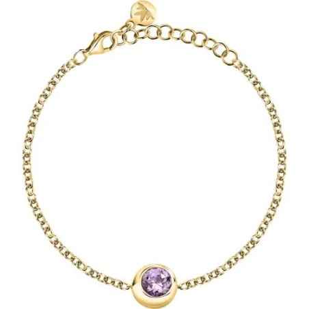 BRACCIALE TESORI ETERNI DORATO AMETISTA VIOLA DONNA MORELLATO  SAXN09 MORELLATO