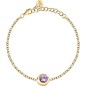BRACCIALE TESORI ETERNI DORATO AMETISTA VIOLA DONNA MORELLATO 