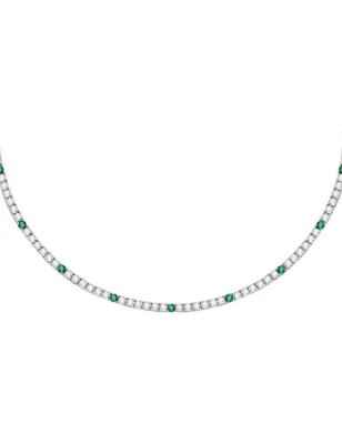 COLLANA TENNIS TESORI ZIRCONI BIANCHI E VERDI DONNA MORELLATO  SAIW243 MORELLATO