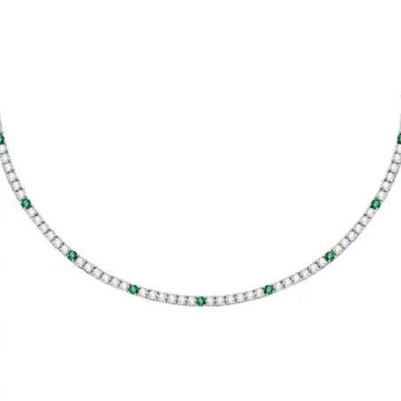 COLLANA TENNIS TESORI ZIRCONI BIANCHI E VERDI DONNA MORELLATO  SAIW243 MORELLATO