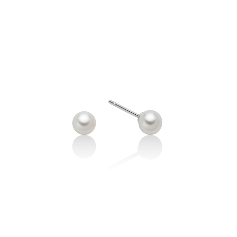 ORECCHINI PERLE 4-4,5MM ORO BIANCO DONNA MILUNA LE PERLE ORECCHINI PERLE 4-4,5MM ORO BIANCO DONNA MILUNA LE PERLE