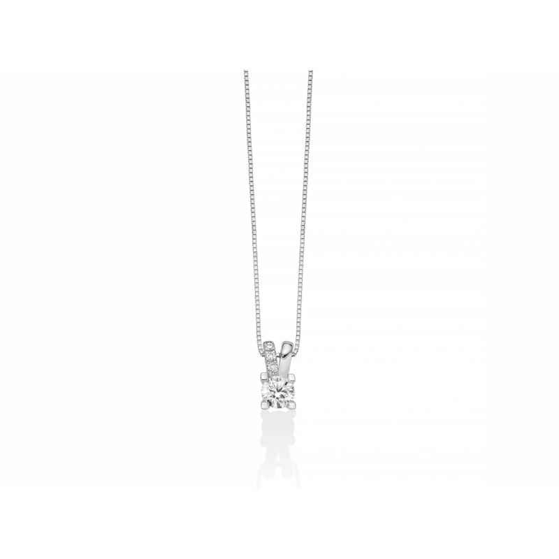 COLLANA PUNTO LUCE ORO BIANCO DONNA MILUNA I DIAMANTI COLLANA PUNTO LUCE ORO BIANCO DONNA MILUNA I DIAMANTI