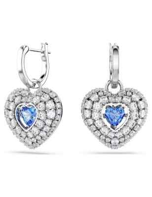 ORECCHINI PENDENTI HYPERBOLA CUORE BLU SWAROVSKI 5680392 SWAROVSKI