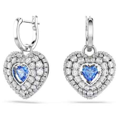ORECCHINI PENDENTI HYPERBOLA CUORE BLU SWAROVSKI 5680392 SWAROVSKI