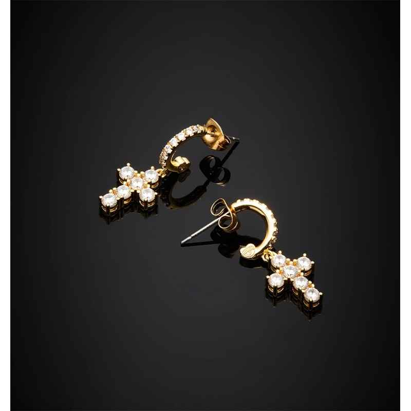 ORECCHINI CERCHIO CON PENDENTE CROCE CHIARA FERRAGNI