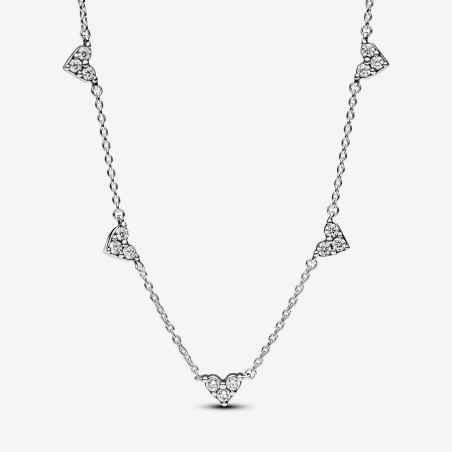 COLLANA CUORI CON TRE PIETRE DONNA PANDORA  393160C01-45 PANDORA