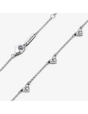 COLLANA CUORI CON TRE PIETRE DONNA PANDORA 