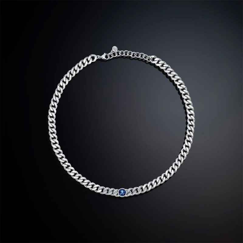 GIROCOLLO ZIRCONE CENTRALE BLU DONNA CHIARA FERRAGNI CHAIN