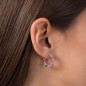 ORECCHINI CERCHIO ZIRCONI ROSA A CUORE CHIARA FERRAGNI