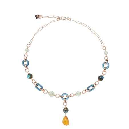 COLLANA BLU MON AMOUR DONNA ROSSOPREZIOSO NOUVELLE VAGUE GC 23536 BO ROSSOPREZIOSO