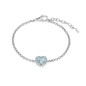 BRACCIALE ARGENTO E GEMMA DEL CIELO A CUORE DONNA MILUNA BRACCIALE ARGENTO E GEMMA DEL CIELO A CUORE DONNA MILUNA