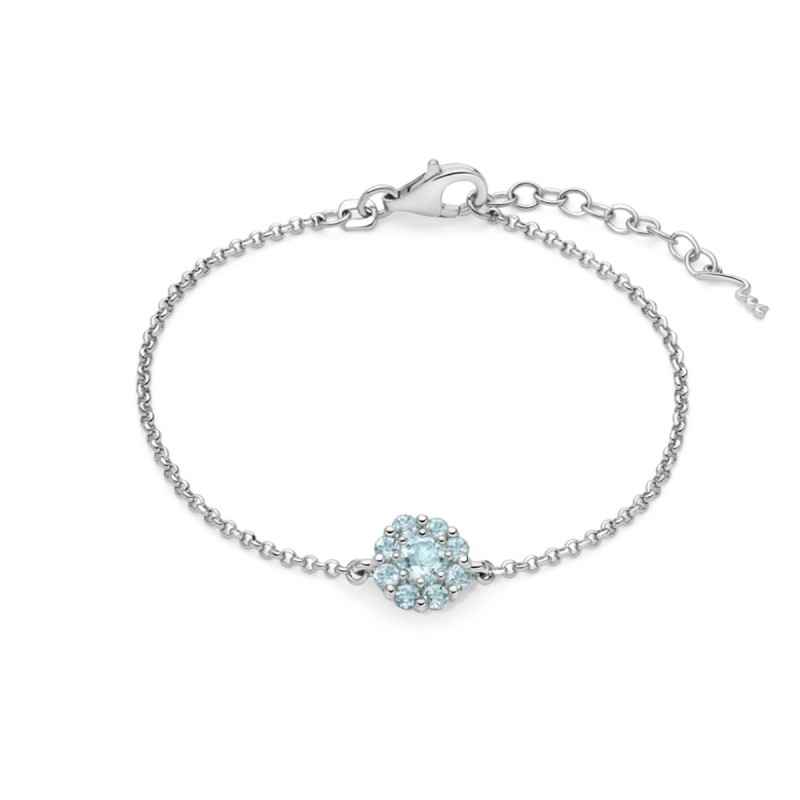 BRACCIALE ARGENTO GEMMA DEL CIELO A FIORE DONNA MILUNA BRACCIALE ARGENTO GEMMA DEL CIELO A FIORE DONNA MILUNA