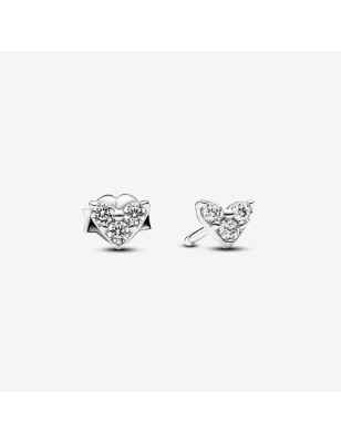 ORECCHINI CUORI TRE PIETRE DONNA PANDORA  293003C01 PANDORA