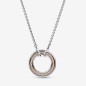 COLLANA CERCHIO BICOLORE LOGO E PAVE' 50CM DONNA PANDORA COLLANA CERCHIO BICOLORE LOGO E PAVE' 50CM DONNA PANDORA