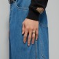 ANELLO IN ARGENTO SMALTO NERO MISURA 10 BAMBINO GUCCI INTERLOCKING G ANELLO IN ARGENTO SMALTO NERO MISURA 10 BAMBINO GUCCI INTERLOCKING G