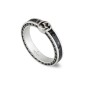 ANELLO IN ARGENTO SMALTO NERO MISURA 12 UOMO-DONNA GUCCI INTERLOCKING G ANELLO IN ARGENTO SMALTO NERO MISURA 12 UOMO-DONNA GUCCI INTERLOCKING G