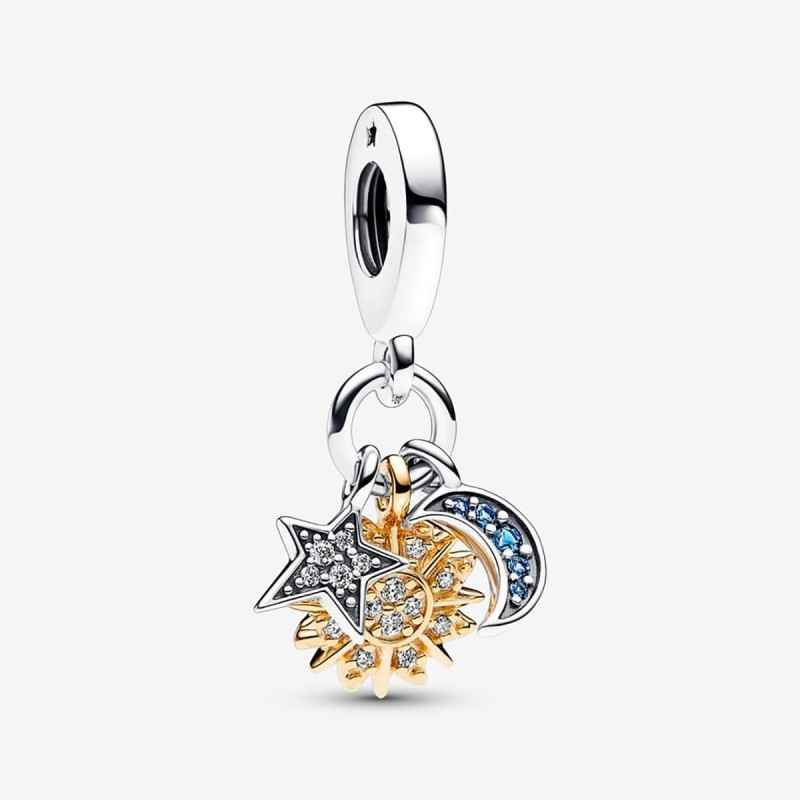 CHARM PENDENTE STELLA SOLE LUNA DONNA PANDORA CHARM PENDENTE STELLA SOLE LUNA DONNA PANDORA