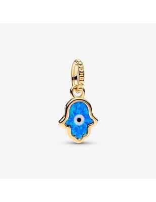 CHARM PENDENTE MANO DI FATIMA OPALE BLU PANDORA 762699C01 PANDORA