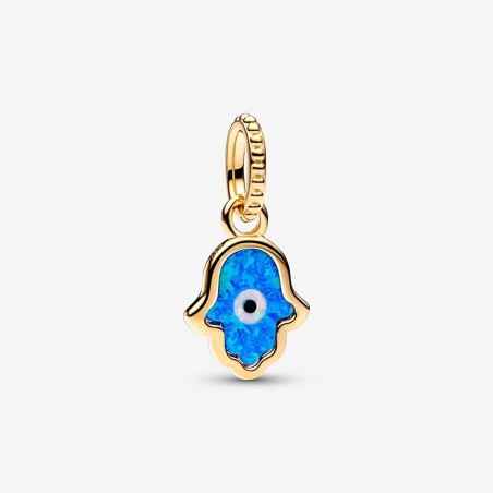 CHARM PENDENTE MANO DI FATIMA OPALE BLU PANDORA 762699C01 PANDORA