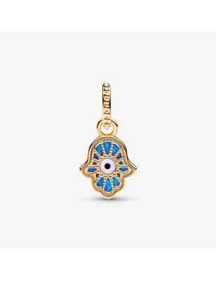 CHARM PENDENTE MANO DI FATIMA OPALE BLU PANDORA