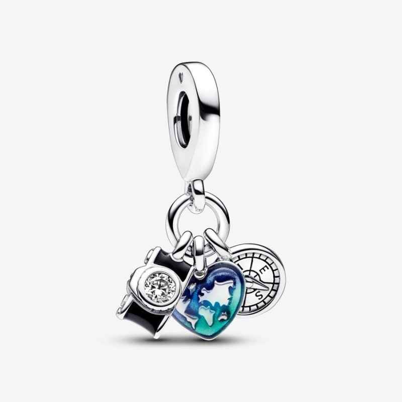 CHARM PENDENTE FOTOCAMERA CUORE E BUSSOLA PANDORA CHARM PENDENTE FOTOCAMERA CUORE E BUSSOLA PANDORA