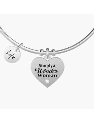 BRACCIALE CUORE SIMPLY A WONDER WOMAN DONNA KIDULT LOVE 731333 KIDULT