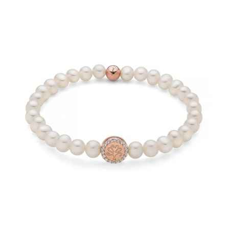 BRACCIALE PERLE BIANCHE ALBERO VITA ROSE DONNA MILUNA  PBR3504R-TPZ MILUNA