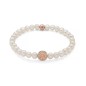 BRACCIALE PERLE BIANCHE ALBERO VITA ROSE DONNA MILUNA 