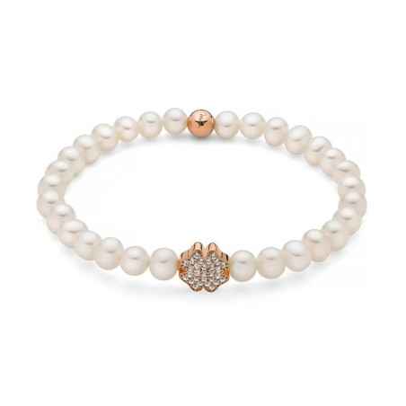 BRACCIALE PERLE BIANCHE QUADRIFOGLIO ROSE DONNA MILUNA  PBR3501R-TPZ MILUNA