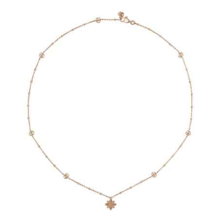 COLLANA IN ORO ROSA E DIAMANTI DONNA GUCCI FLORA