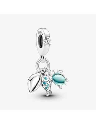 CHARM PENDENTE PESCIOLINO TARTARUGA MARINA CONCHIGLIA PANDORA 791697C01 PANDORA