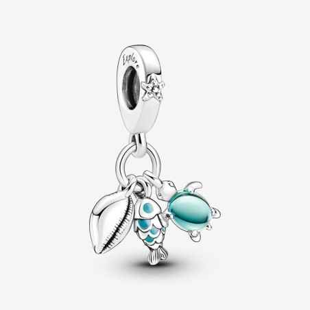 CHARM PENDENTE PESCIOLINO TARTARUGA MARINA CONCHIGLIA PANDORA 791697C01 PANDORA