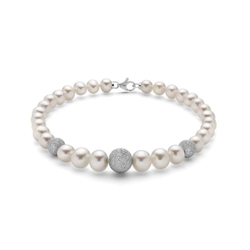 BRACCIALE PERLE ORIENTE SFERE ORO DIAMANTATE MILUNA LE PERLE BRACCIALE PERLE ORIENTE SFERE ORO DIAMANTATE MILUNA LE PERLE