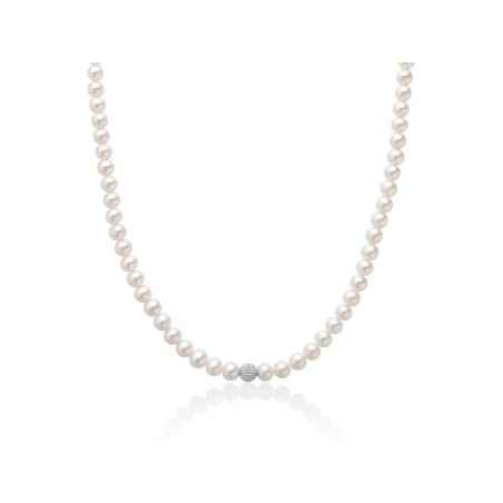 COLLANA PERLE ORIENTE CENTRALE ORO DIAMANTATO MILUNA LE PERLE PCL5300V MILUNA