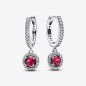 ORECCHINI CERCHI PAVÈ E PIETRE ROSSE DONNA PANDORA ORECCHINI CERCHI PAVÈ E PIETRE ROSSE DONNA PANDORA