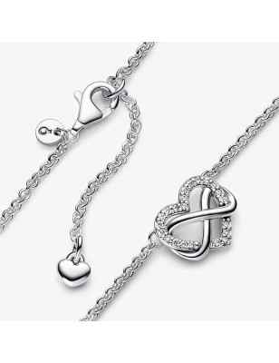 COLLANA CUORE INFINITO PIETRE LUMINOSE DONNA PANDORA 