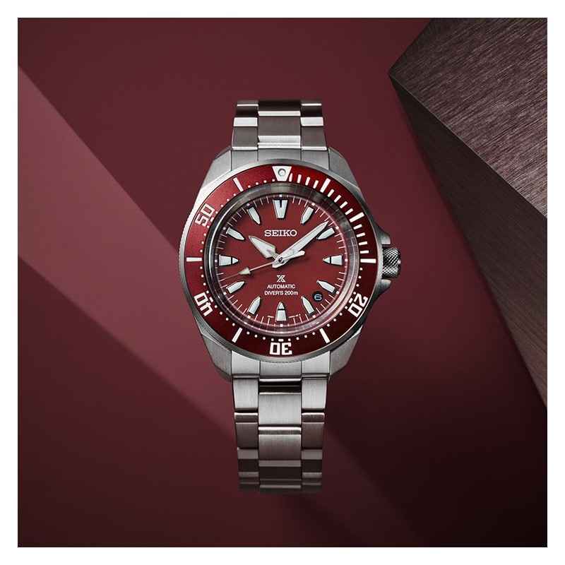 OROLOGIO SAMURAÏ AUTOMATICO QUADRANTE ROSSO UOMO SEIKO PROSPEX