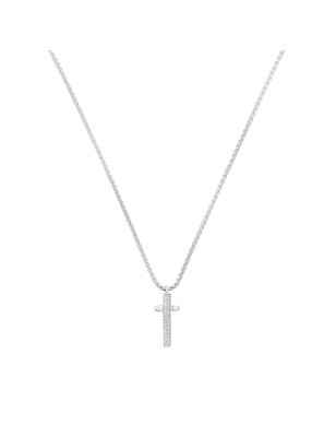 COLLANA PENDENTE ACCIAIO CUBIC ZIRCONIA LIGHT ROW UOMO BREIL 
