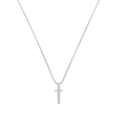 COLLANA PENDENTE ACCIAIO CUBIC ZIRCONIA LIGHT ROW UOMO BREIL 