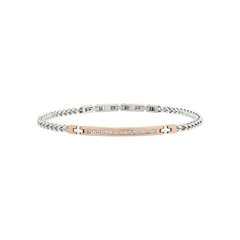 BRACCIALE ACCIAIO BICOLOR CUBIC ZIRCONIA LIGHT ROW UOMO BREIL BRACCIALE ACCIAIO BICOLOR CUBIC ZIRCONIA LIGHT ROW UOMO BREIL